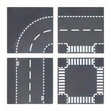 1 件 32x32 通用街景道路积木底板 - 非常适合小颗粒构建！，万圣节/感恩节/圣诞节礼物 - 彩色 - 查看 1