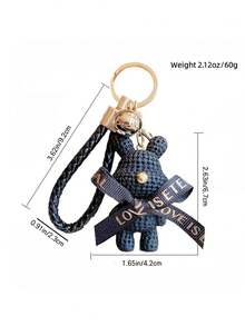 1 Móc khóa hình chú gấu dễ thương, phụ kiện ba lô và túi xách hoàn hảo dành cho nữ! Móc khóa xe búp bê nhựa hoạt hình, mặt dây chuyền túi búp bê gấu thời trang và dễ thương - Nhiều màu - Xem 12