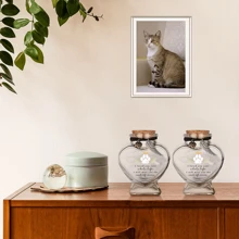 Pet Hair Memorial Bottle, Pet Fur Keepsake, Pet Hair Memento, Pet Memorial Urn Box For Ashes