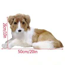 1:1 Furry Simulated Shepherd Dog Decoration Realistic Animal Puppy Props - Orange - View 4