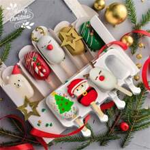 Silicone 4/8Cavity Ice Cream Molds, Popsicle Mold, Can Reuse, Ice Cream Mold, Easy Disengage The Mold, Applicable To Home-Made Popsicles, DIY Popsicle Mold