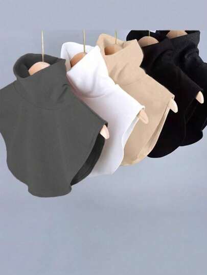 1 pezzo Collaretto in velluto con alto spessore e collo alto, colletto finto per donna, adatto per autunno e inverno, accessorio decorativo per abbigliamento, caldo e protettivo per il collo, con tessuto spazzolato