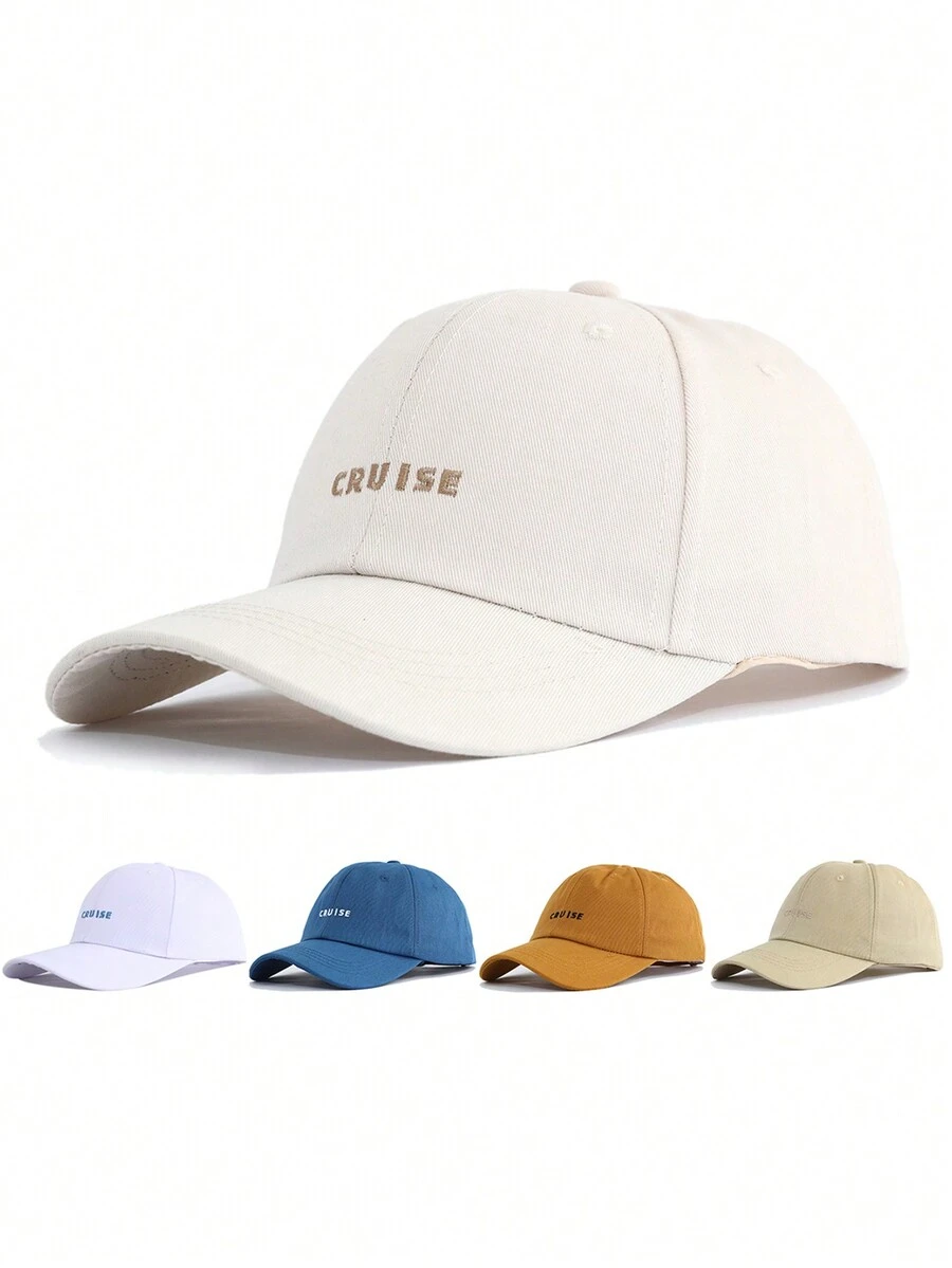 春夏款時尚CRUISE刺繡印花棒球帽，適用於攀登、騎行男女士太陽帽 - 白色 - 查看 1