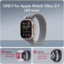 1入組適用於Apple Watch Series的鋼化玻璃屏幕保護殼，49mm Apple Watch Ultra超薄鋼化玻璃屏幕保護器，9H耐磨鋼化玻璃＋鈦合金框架，[保持原樣][觸感靈敏]輕盈防護玻璃貼膜，兼容Apple Watch Ultra，原色/黑色 - 鈦色 - 查看 3