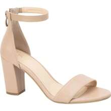 Zapatillas Sandalias Basic Tacón 6 cm Grueso en Color Beige para Dama - Beis - Ver 1