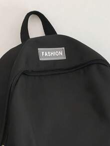 1 Cặp sách thông thường, phong cách tối giản, màu trơn, ba lô bằng nylon, ví có dây đeo có thể điều chỉnh, trọng lượng nhẹ, sức chứa lớn, ba lô đi học có khóa kéo cho bé gái & bé gái tuổi teen & bé trai & bé trai tuổi teen & cho trường học & trường trung học cơ sở & trường trung học phổ thông & ngoài trời & du lịch - màu đen - Xem 10