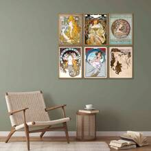 GJCD 1 Áp Phích In Hình Alphonse Mucha, Áp Phích Theo Phong Cách Tân Nghệ Thuật, Giấy In Ảnh Tranh Nghệ Thuật Treo Tường, Hình In Thẩm Mỹ Cổ Điển, Trang Trí Lãng Mạn, Tranh Treo Tường Tác Phẩm Nghệ Thuật Retro Cho Phòng Khách Phòng Ngủ Văn Phòng Nhà Bếp Phòng Trưng Bày Hành Lang Trang Trí Tường Nhà, Không Gọng - Nhiều màu - Xem 6