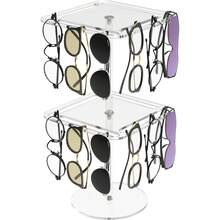 Rotating Acrylic Sunglasses & Eyeglasses Display Rack - Clear Tabletop Organizer For Eyewear - Clear - View 5