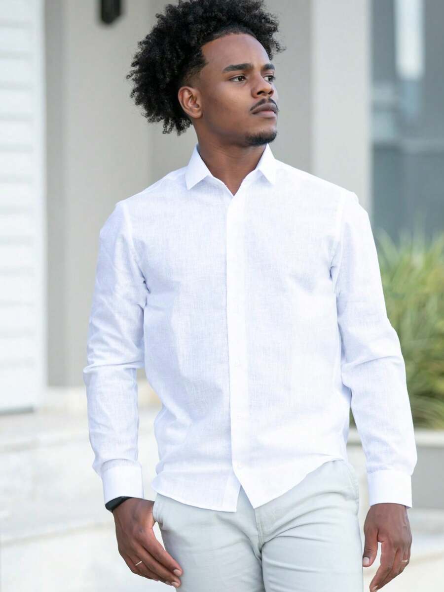 Men Shirts - 白色 - 查看 1
