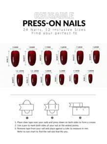 24 piezas de uñas postizas largas con gradientes de color rosa - Rosa Pálido - Ver 4