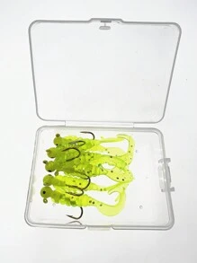 1 hộp/7 chiếc 2g Chì Đầu Móc Cong Đuôi Mồi Mềm, Dành Cho Mồi Câu Cá Bass & Cá Rô - Nhiều màu - Xem 8