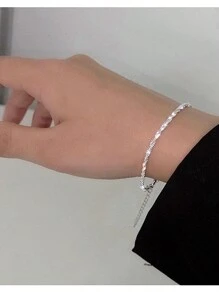 1-2 件简约闪亮星空项链和手链分层首饰套装