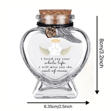 Pet Hair Memorial Bottle, Pet Fur Keepsake, Pet Hair Memento, Pet Memorial Urn Box For Ashes