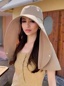 Protective Neck Shawl All-In-One Sunscreen Sun Hat Female Spring And Summer Protection Sun Hat UV Cover Shawl Cap - A - View 16
