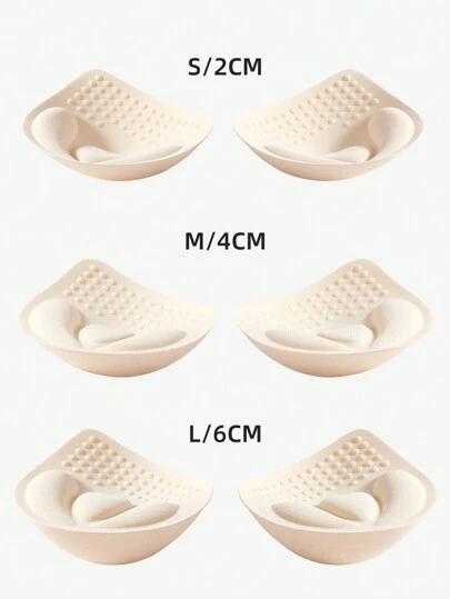 1 Paar verdickte 2cm, 4cm, 6CM Unterwäsche Cup, kleine Brustpolsterung, abnehmbare und waschbare Push-up Brustpolsterung Inserts zur Erhöhung der Polsterung, Unterwäsche und BH Zubehör