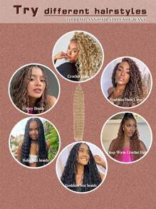 Deep Curly Hair Extensions Ocean Wave Crochet Hair Extensions Deep Wave Crochet Hair Extensions 1Pack 30Inch Synthetic Twist Ripple Curly Braiding Hair For Women