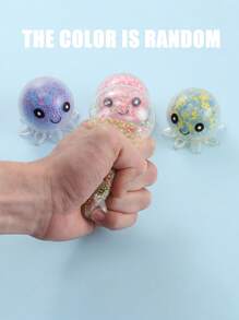 1入組/5入組創意小章魚彈性玩具，壓力釋放擠壓拉扯玩具（隨機顏色） - 彩色 - 查看 12