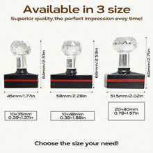 Reproduce Your Handwriting Signature - Customizable Self-Inking Signature Stamp With Multiple Sizes, Use It To Stamp Invitations, Documents, Cards, Bags, Etc. Design Can Be Customized Multi-Functional Workers For Anniversaries, For Birthdays, For Weddings, For Christmas, For Winter, For Fall/Autumn, For School, For Business/Work/Office Back To School - Black - View 3