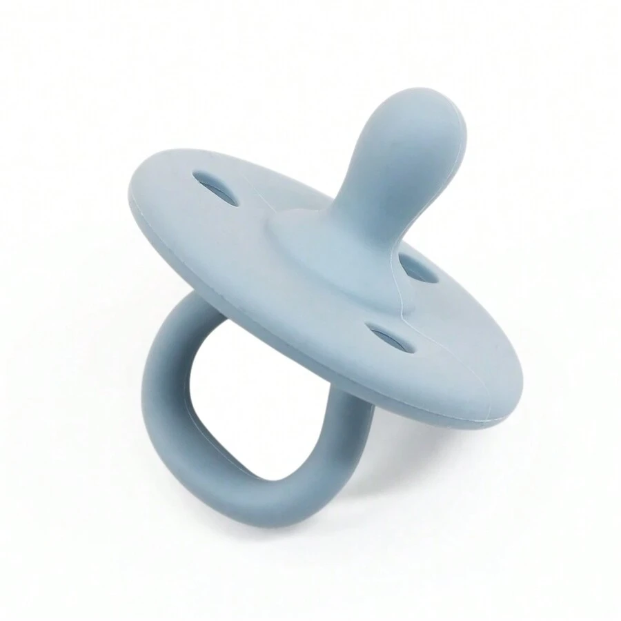Soother Pacifier, Silicone Pacifiers With Handle & 3 Holes For Added