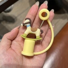 6入組3D可愛動物彩虹防塵矽膠吸管套，適用於10毫米/0.4英寸吸管，40oz/30oz/20oz杯子（由矽膠製成，不是PVC） - 彩色 - 查看 12