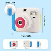 Nueva cámara instantánea Popoto, compatible con película Mini 11/12, adecuada como regalo de cumpleaños, fiesta o boda (baterías y película no incluidas) - Multicolor - Ver 3