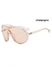 1pic Women And Men Oversized Fashion Versatile Shades Fashion Glasses, Perfect For Beach & Club Parties, For Decoration And Outdoor,Carnival,Party - Multicolor - View 5