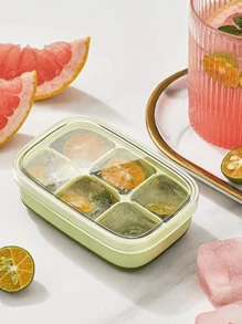 3入組冰格，帶蓋硅膠球形製冰盒和大方形冰模，適用於製作飲料和食品儲存，適用於硅膠冰汁糖果模具，可重複使用並附漏斗，多功能家用製模具