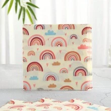 Bộ đồ dùng tiệc dùng một lần Bohemian Rainbow bao gồm đĩa giấy và khăn ăn, đồ dùng tiệc sinh nhật Boho, đồ trang trí tiệc, Giáng sinh - Nhiều màu - Xem 5