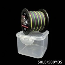 Sedal trenzado de PE de 4 hebras multicolor de 500 yardas/457 m con motas, resistencia opcional de 10 LB-100 LB, viene con una caja de aparejos multiusos, excelente resistencia a la abrasión, alta resistencia a la tracción y suavidad superior. Apto para todo tipo de aguas. - Café integral - Ver 14