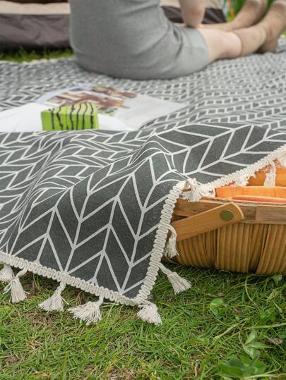 Bubaba 1pc Outdoor Picnic Blanket, Portable & Foldable Camping Mat, Suitable For Beach, Camping, Hiking, Travel, Family Events
