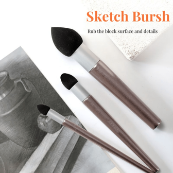 3Pcs Artist Blending Pen Washable Sketch Rubbing Sponge Brush Reusable Drawing Art Blenders Correcting Lightening & Highlight,Office&School Supplies,Back To School,School Supplies