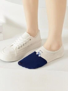 5 双女士短袜、普通款女士短袜、柔软款女士短袜、中筒运动袜、面料款女士短袜、图案袜、可爱袜子、女孩袜子、透明袜、宽松袜、圆领袜、蓝色女士袜子 - 彩色 - 查看 6