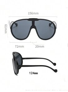 1pic Women And Men Oversized Fashion Versatile Shades Fashion Glasses, Perfect For Beach & Club Parties, For Decoration And Outdoor,Carnival,Party - Multicolor - View 6