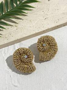 Hawaiian Beach Ocean Style Earrings Handmade Beaded Drop Earrings Shell Starfish Lobster Conch Women Earrings Mom Gift Christmas Thanksgiving Halloween Wedding Rave/Prom/Party/Daily/Beach Accessories Gift For Anniversary Valentine's Day Boho Jewelry Birthday Bridesmaid Gifts