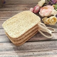 3入組天然絲瓜洗碗擦墊，環保無需電池去油海綿，易於使用的廚房清潔工具，適用於洗碗和清潔表面