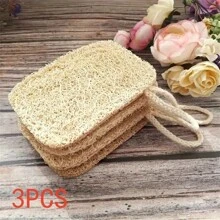 3入組天然絲瓜洗碗擦墊，環保無需電池去油海綿，易於使用的廚房清潔工具，適用於洗碗和清潔表面