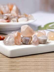 1 件随机颜色 100 克天然樱花玛瑙碎石小珠，水族箱景观装饰，鱼缸底部基质，水族箱鱼类供应