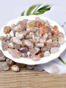 1 件随机颜色 100 克天然樱花玛瑙碎石小珠，水族箱景观装饰，鱼缸底部基质，水族箱鱼类供应