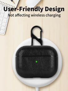 Étui en PU pour Air Pods 1/2/3, Pro 2, Air Pods 4. Étui de protection de luxe avec boucle anti-perte compatible avec les écouteurs Apple Air Pods Earpods Fundas