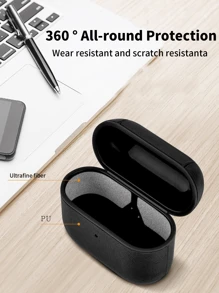 Étui en PU pour Air Pods 1/2/3, Pro 2, Air Pods 4. Étui de protection de luxe avec boucle anti-perte compatible avec les écouteurs Apple Air Pods Earpods Fundas