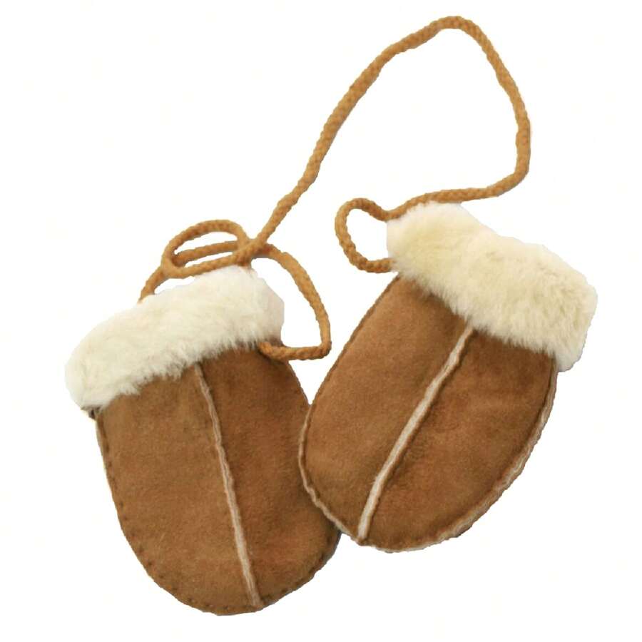 Eastern Counties Leather Baby Sheepskin Mittens (Chestnut) - Brown - View 1