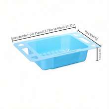 高品質1入廚房水槽過濾網籃，可擴展多功能水果蔬菜清洗籃，碗碟排水架，塑料收納架，家庭收納用品，廚房配件，浴室配件 - 彩色 - 查看 5