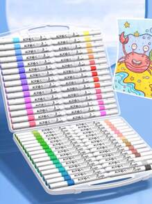 New Acrylic Marker Student Watercolor Pen Art Painting Special Color Opaque Stackable Color Marker Set - Pink - View 8