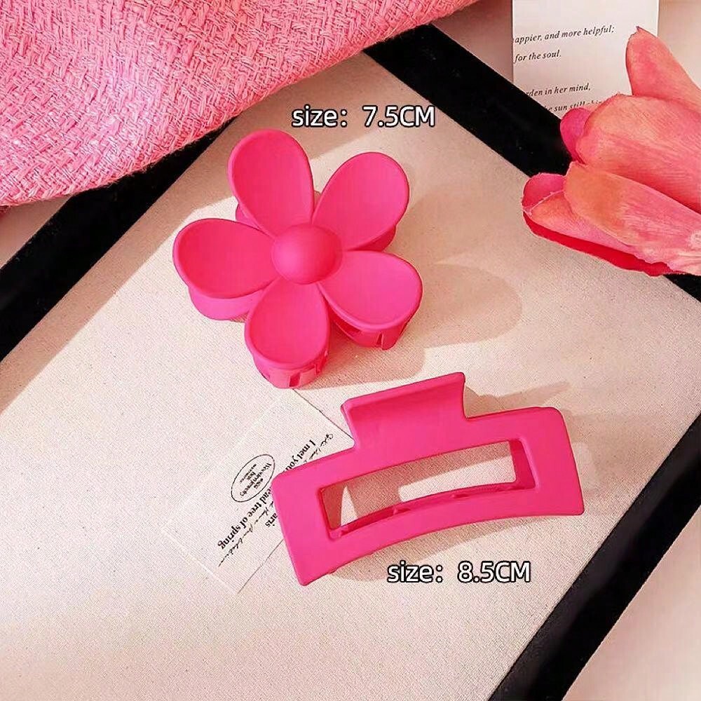6 Pezzi Mollettone Capelli Grande, Fermagli per capelli a fiori opachi, Mollettoni Capelli Donna