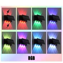 Illuminate Your Outdoor Space With 1 Solar Fence Light – Waterproof, Color-Changing, From Dusk Till Dawn! - Black - View 3