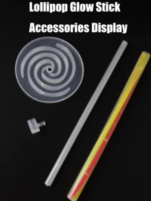 1 Đồ chơi que phát sáng hình kẹo mút có thể xoay được với thiết kế cối xay gió, lắc để kích hoạt, đi kèm với đĩa kẹo và 4 que phát sáng màu ngẫu nhiên - Món quà hoàn hảo cho bạn bè! - Nhiều màu - Xem 5