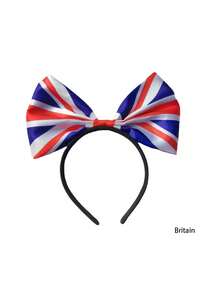 1个国旗蝴蝶结头带，适用于法国、德国、荷兰、澳大利亚、加拿大等国家，足球/篮球球迷头带，适用于体育赛事加油助威。 - 彩色 - 查看 4