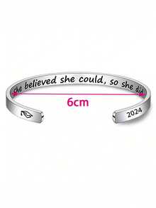 HOTNICE 2024 Graduation Inspiration - Adjustable Bracelet With Empowerment Quotes For Women, Fashion School Jewelry - Perfect Graduation Celebration Accessories - Graduation Season 1 - View 3