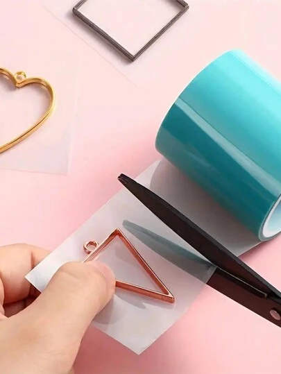 1 Rollos de cintas de papel sin costuras para molde de pendientes de resina de joyería de marco vacío de metal, herramienta para hacer joyas de creación de bisel