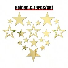 32 pezzi Adesivi da parete a forma di luna e stella, spessore 1 mm in materiale acrilico specchiato, per decorazione della casa, argento, adesivi, decorazioni da parete, decalcomanie in vinile per decorazioni domestiche, articoli per decorazioni primaverili per rinnovare la tua casa, adesivi decorativi per regali di compleanno e laurea, decorazioni da parete, specchio per camera da letto, bagno, soggiorno - Argento - Visualizzare 16